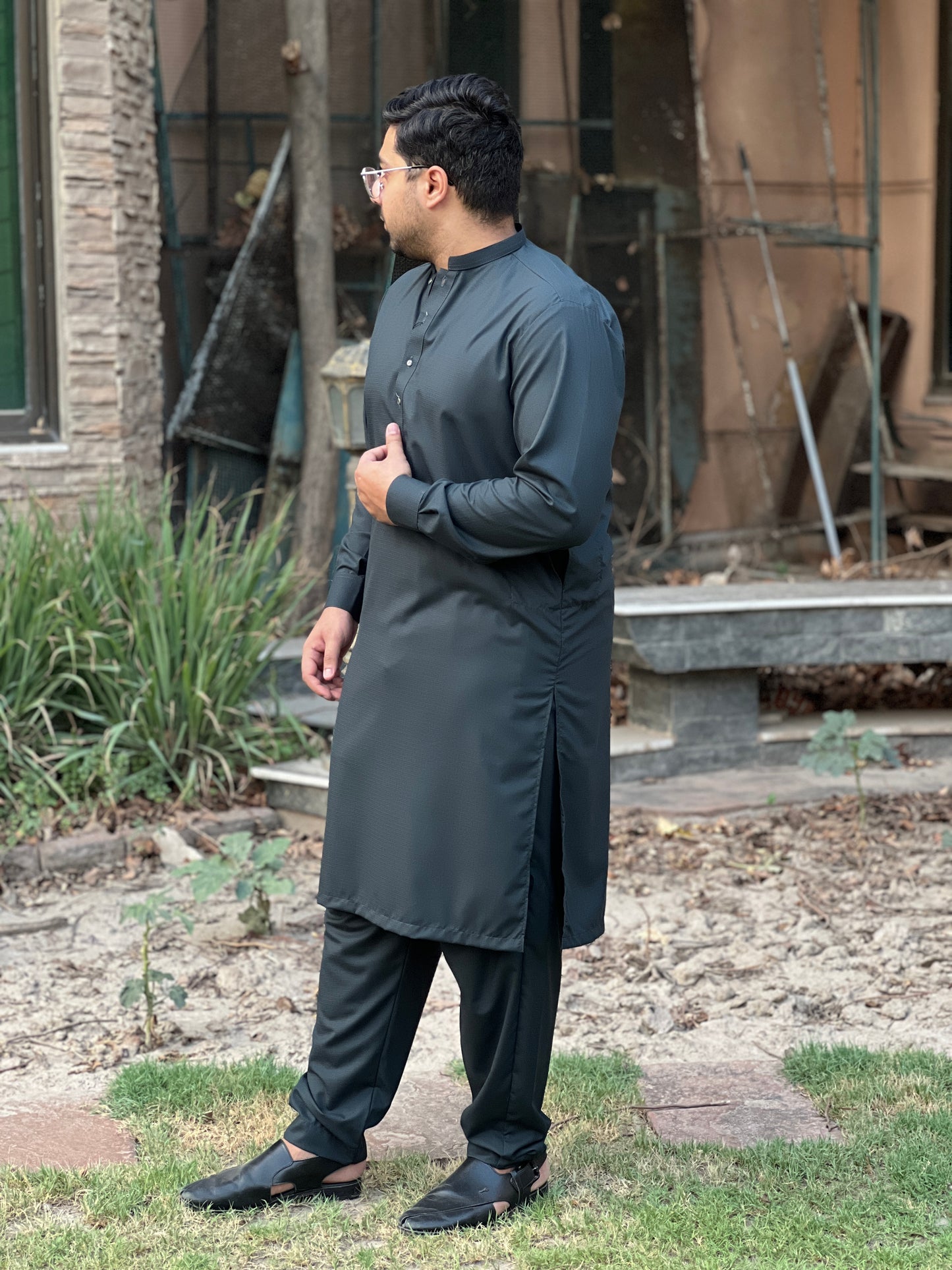 Intense Kurta Trouser (D.Green)